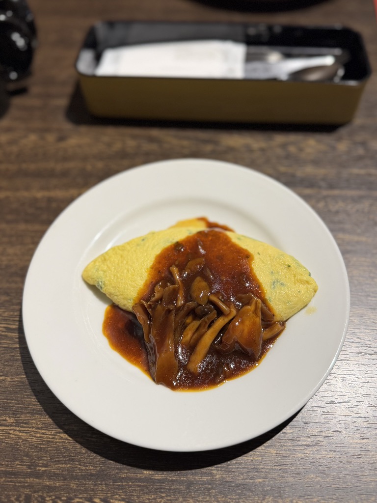 軽井沢マリオット 朝食で実食したローカルオムレツ(信州キノコソース)