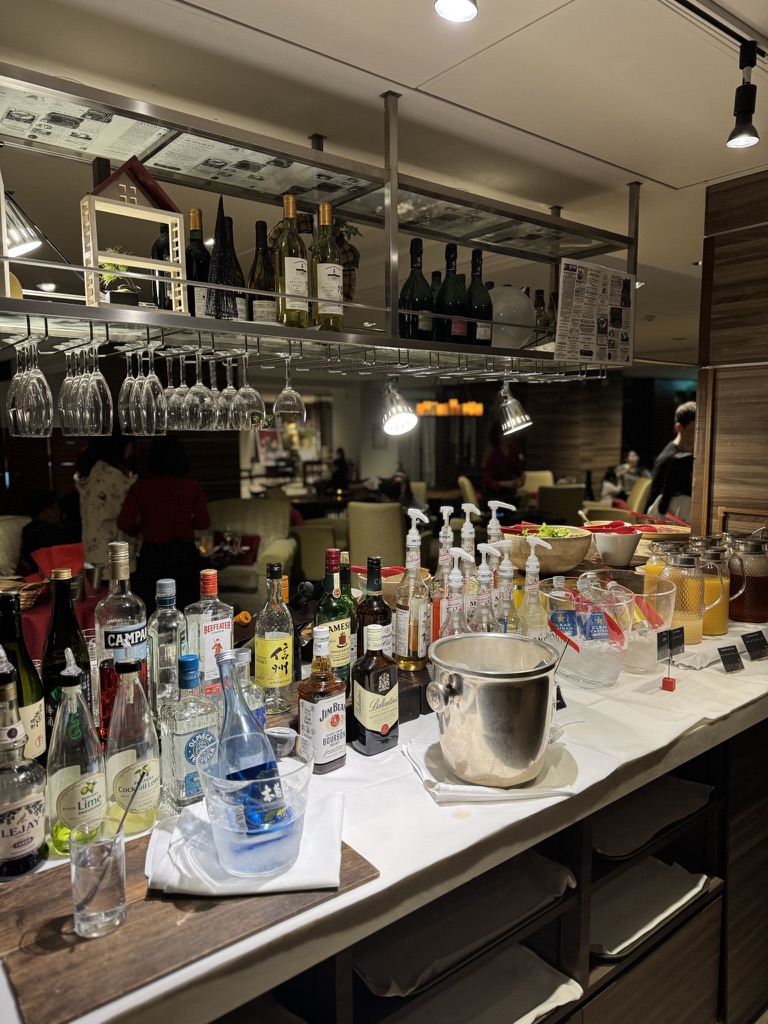 軽井沢マリオット ラウンジのアルコール(カクテル)コーナー