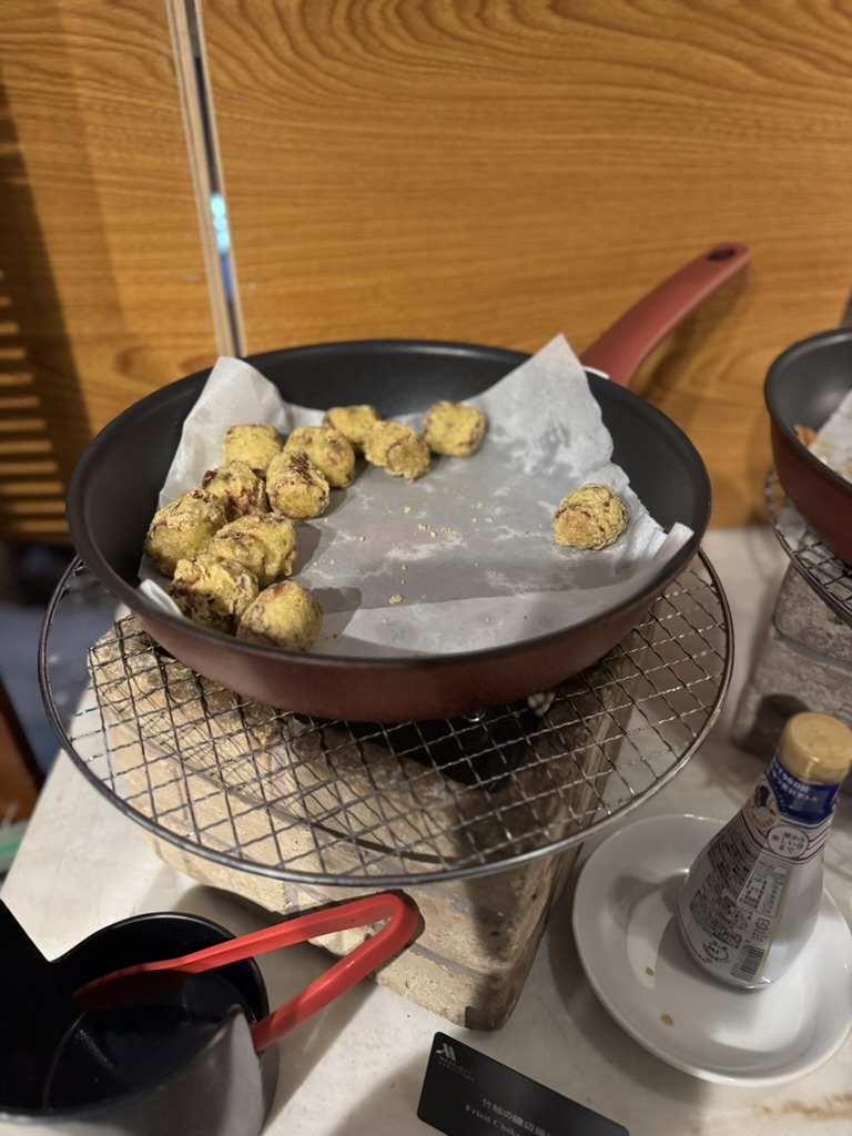 軽井沢マリオット ラウンジのホットミール(竹輪の磯辺揚げ)