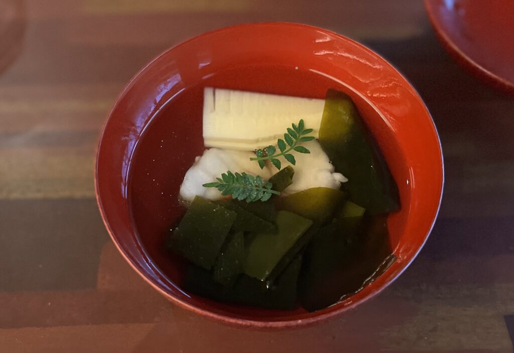 リッツカールトン日光 夕食 お椀(金目鯛)