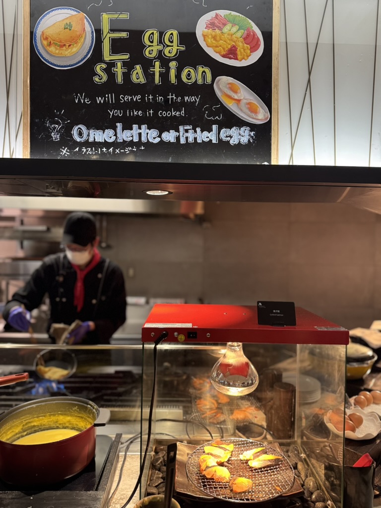 軽井沢マリオット 朝食 EGG STATION(ライブキッチン)