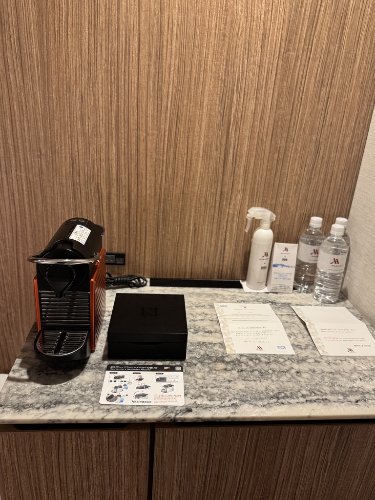軽井沢マリオット 客室のネスプレッソと無料の水