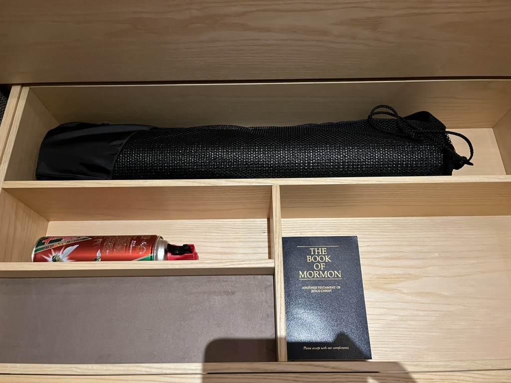リッツカールトン日光 客室 常備のヨガマット