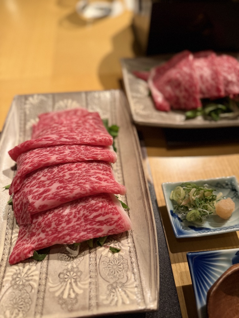 ザ・リッツ・カールトン京都 日本料理「水暉」ディナー 黒毛和牛のしゃぶしゃぶ